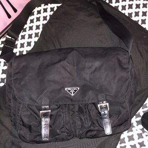 Authentic Prada Nylon Black Crossbody Bag